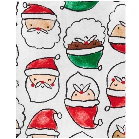 Carters Santa Unisex Pajamas set Christmas size 2T - Picture 5 of 6
